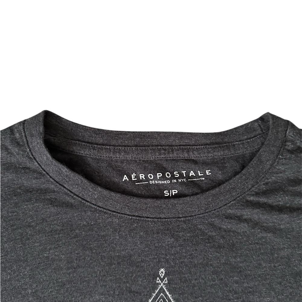 Aeropostale Black Graphic T-Shirt Size S - Picture 3 of 4
